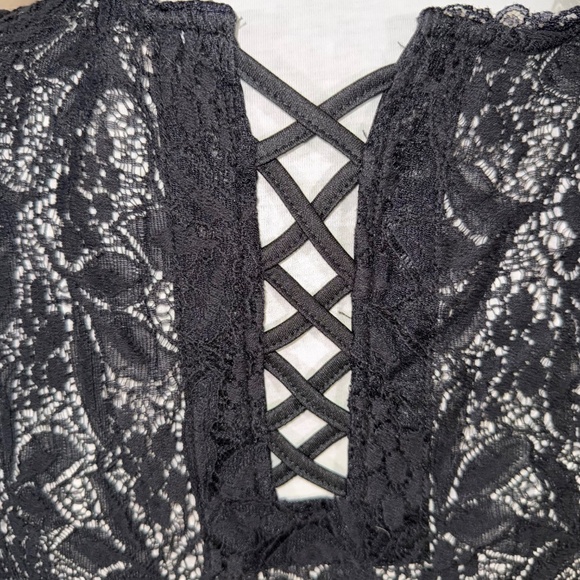 Wallflower | Black Lace Swim Coverup | XL - Picture 6 of 9